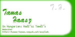 tamas haasz business card